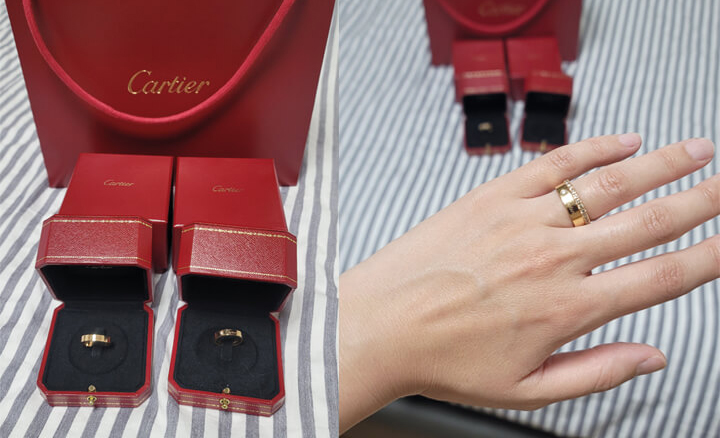 C드-까르띠에웨딩밴드는 심플한 디자인과 다이아가 포인트되어 간결하고 아름답다