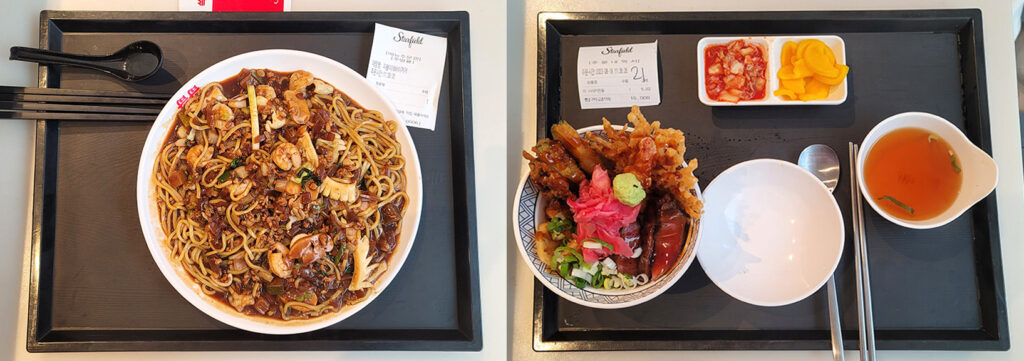 스타필드 하남_잇토피아 푸드코트_쟁반짜장_스테키텐동