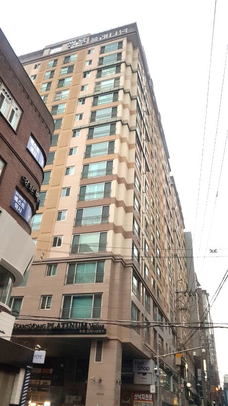 신분당선 강남역 쌍용플래티넘밸류 외관 옆면