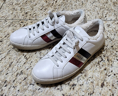 몽클레어 여성 퍼 스니커즈