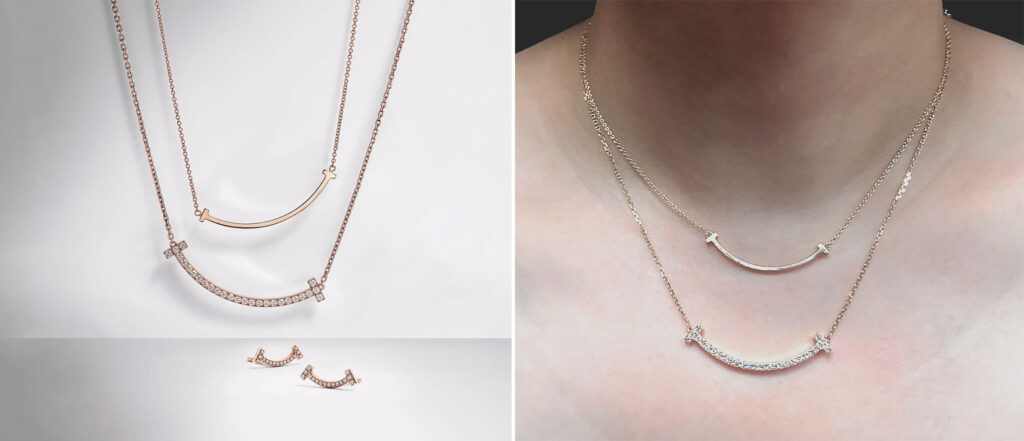 Tiffany T 컬렉션 미디엄 스마일 펜던트와 티파니 스마일 펜던트 스몰 2가지 디자인 레이어링 후기 4 Tiffany T 컬렉션 미디엄 스마일 펜던트와 티파니 스마일 펜던트 스몰 레이어링