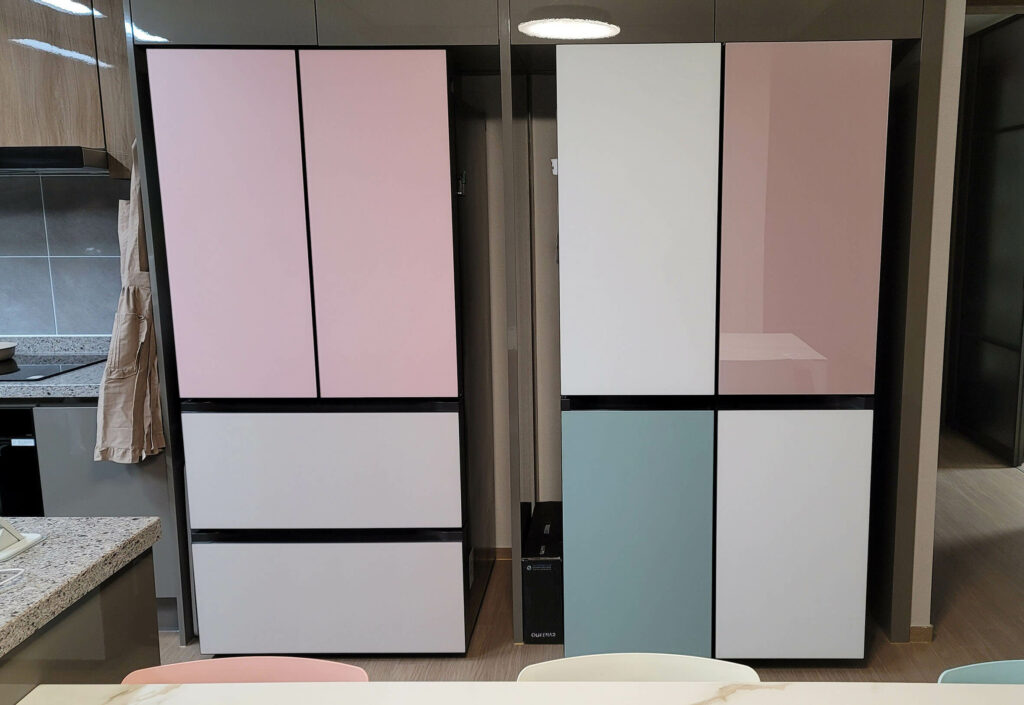 삼성 비스포크 냉장고 4도어 875L RF85C90D1AP 모델 사용 후기와 도어 패널 색상과 소재 2탄 2 삼성 비스포크 냉장고 4도어 875L