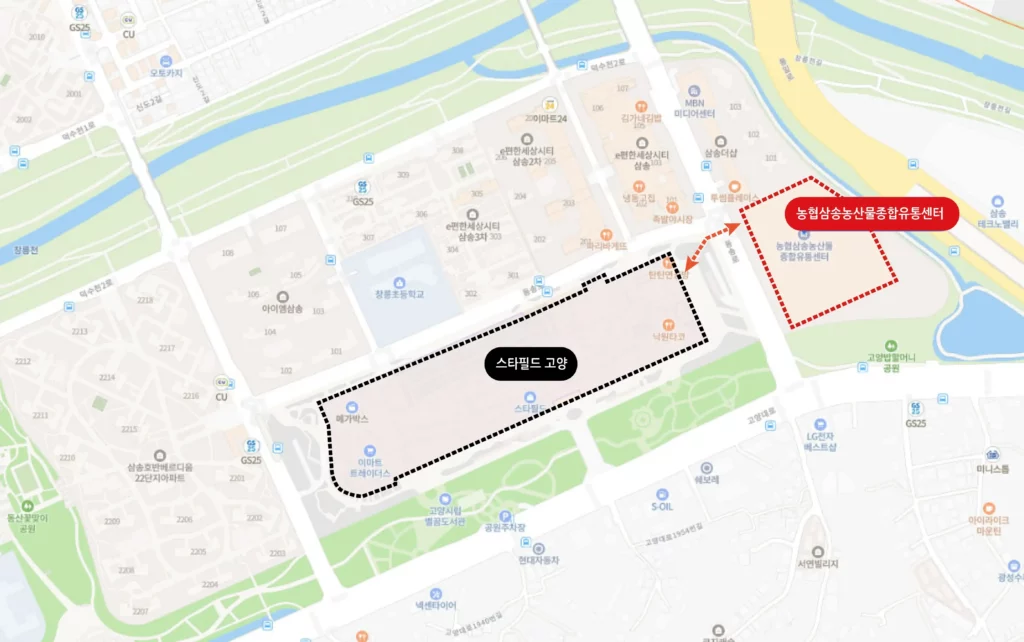 스타필드 고양-옆-농협삼송농산물종합유통센터